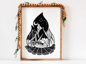 Campfire Print - Mountain Mornings - Prints