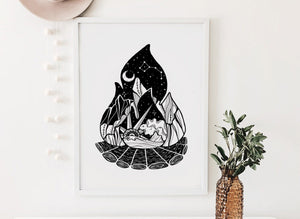 Campfire Print - Mountain Mornings - Prints