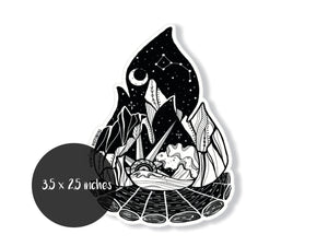 Campfire Sticker - Mountain Mornings - Sticker