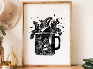 Camping Mug Print - Mountain Mornings - Prints