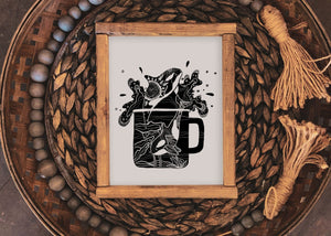 Camping Mug Print - Mountain Mornings - Prints