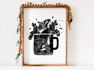 Camping Mug Print - Mountain Mornings - Prints