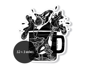 Camping Mug Sticker - Mountain Mornings - Sticker