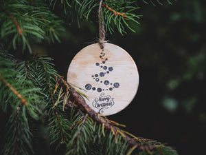 Christmas Tree Wood Ornament - Mountain Mornings -
