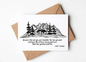 Climb that Goddamn Mountain; Greeting Card - Mountain Mornings - Greeting Card