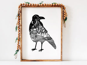 Crow Print - Mountain Mornings - Prints