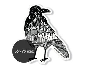 Crow Sticker - Mountain Mornings - Sticker