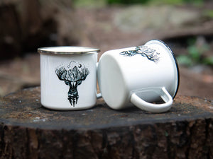 Deer, Camping Mug - Mountain Mornings - Camping Mug