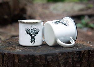 Deer, Camping Mug - Mountain Mornings - Camping Mug