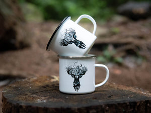 Deer, Camping Mug - Mountain Mornings - Camping Mug