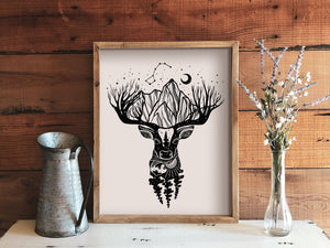 Deer Print - Mountain Mornings - Prints