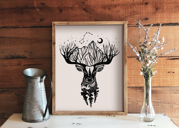 Deer Print - Mountain Mornings - Prints