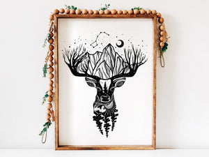 Deer Print - Mountain Mornings - Prints