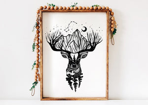 Deer Print - Mountain Mornings - Prints