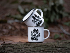 Dog Paw, Camping Mug - Mountain Mornings - Camping Mug