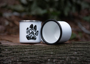 Dog Paw, Camping Mug - Mountain Mornings - Camping Mug