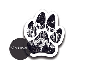 Dog Paw Sticker - Mountain Mornings - Sticker