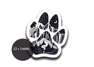 Dog Paw Sticker - Mountain Mornings - Sticker