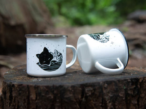 Dreaming Fox, Camping Mug - Mountain Mornings - Camping Mug