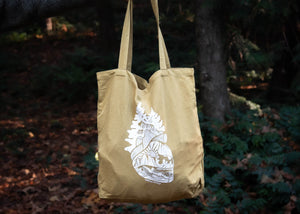 Eco Friendly Reusable Tote Bag, Forest Heart - Mountain Mornings - Tote Bag