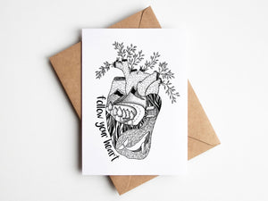 Follow your Heart, Greeting Card - Mountain Mornings - Greeting Card