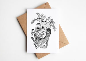 Follow your Heart, Greeting Card - Mountain Mornings - Greeting Card