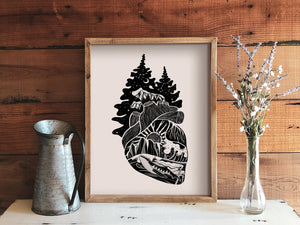 Forest Heart Print - Mountain Mornings - Prints
