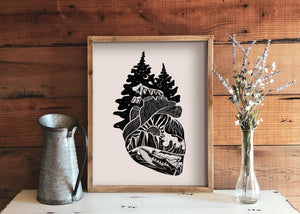 Forest Heart Print - Mountain Mornings - Prints