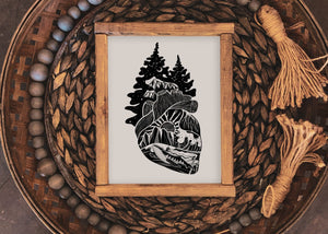 Forest Heart Print - Mountain Mornings - Prints