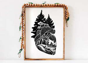 Forest Heart Print - Mountain Mornings - Prints