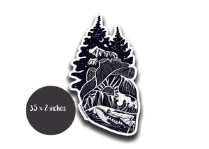 Forest Heart Sticker - Mountain Mornings - Sticker