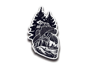 Forest Heart Sticker - Mountain Mornings - Sticker