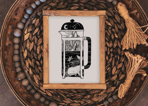 French Press Print - Mountain Mornings - Prints