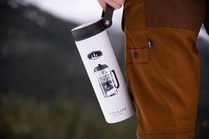 French Press Sticker - Mountain Mornings - Sticker