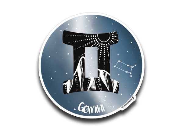 Gemini Zodiac Sign Sticker - Mountain Mornings - Sticker