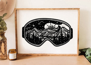 Goggles Print - Mountain Mornings - Prints