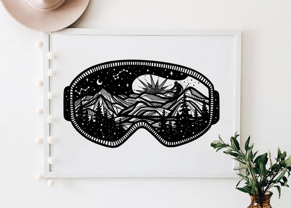 Goggles Print - Mountain Mornings - Prints