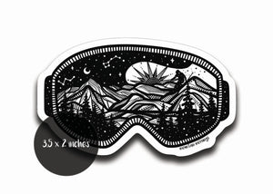 Goggles Sticker - Mountain Mornings - Sticker