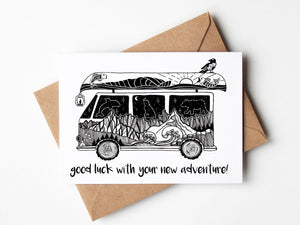 Good Luck with your New Adventure, Greeting Card - Mountain Mornings - Greeting Card