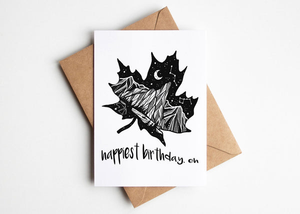Happiest Birthday, eh; Greeting Card - Mountain Mornings - Greeting Card
