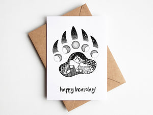 Happy Bearday; Greeting Card - Mountain Mornings - Greeting Card
