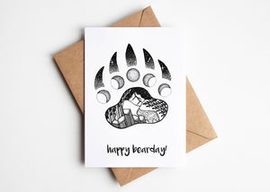 Happy Bearday; Greeting Card - Mountain Mornings - Greeting Card