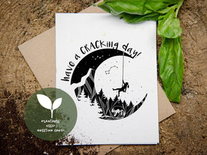 Have a Cracking Day!, Plantable Seed Greeting Card - Mountain Mornings - Plantable Greeting Cards