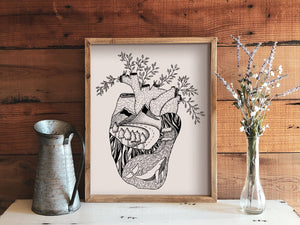 Heart Print - Mountain Mornings - Prints