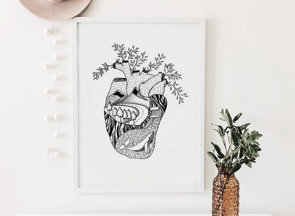 Heart Print - Mountain Mornings - Prints