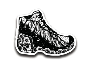 Hiking Boot Sticker - Mountain Mornings - Sticker