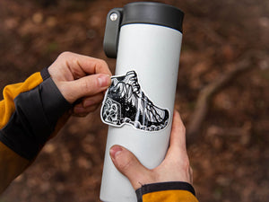 Hiking Boot Sticker - Mountain Mornings - Sticker