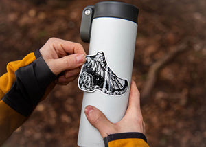 Hiking Boot Sticker - Mountain Mornings - Sticker