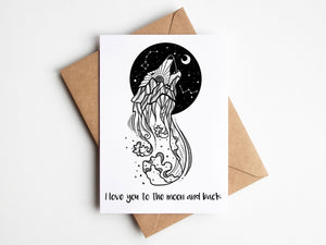 I love You to the Moon and Back, Greeting Card - Mountain Mornings - Greeting Card