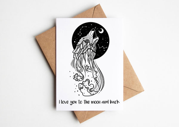I love You to the Moon and Back, Greeting Card - Mountain Mornings - Greeting Card